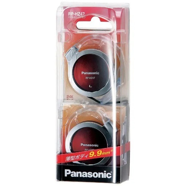 Panasonic Clip Earphone Headphone RP-HZ47 Silver Black Red White Blue w/5 Colors