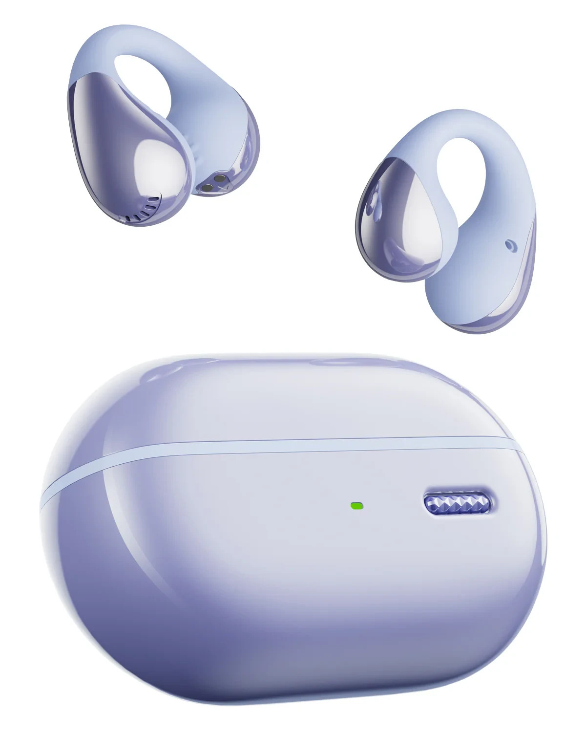 🎧 SoundPEATS PearlClip Pro Purple Open‑Ear Earbuds Clip‑On Wireless 24H Playtim