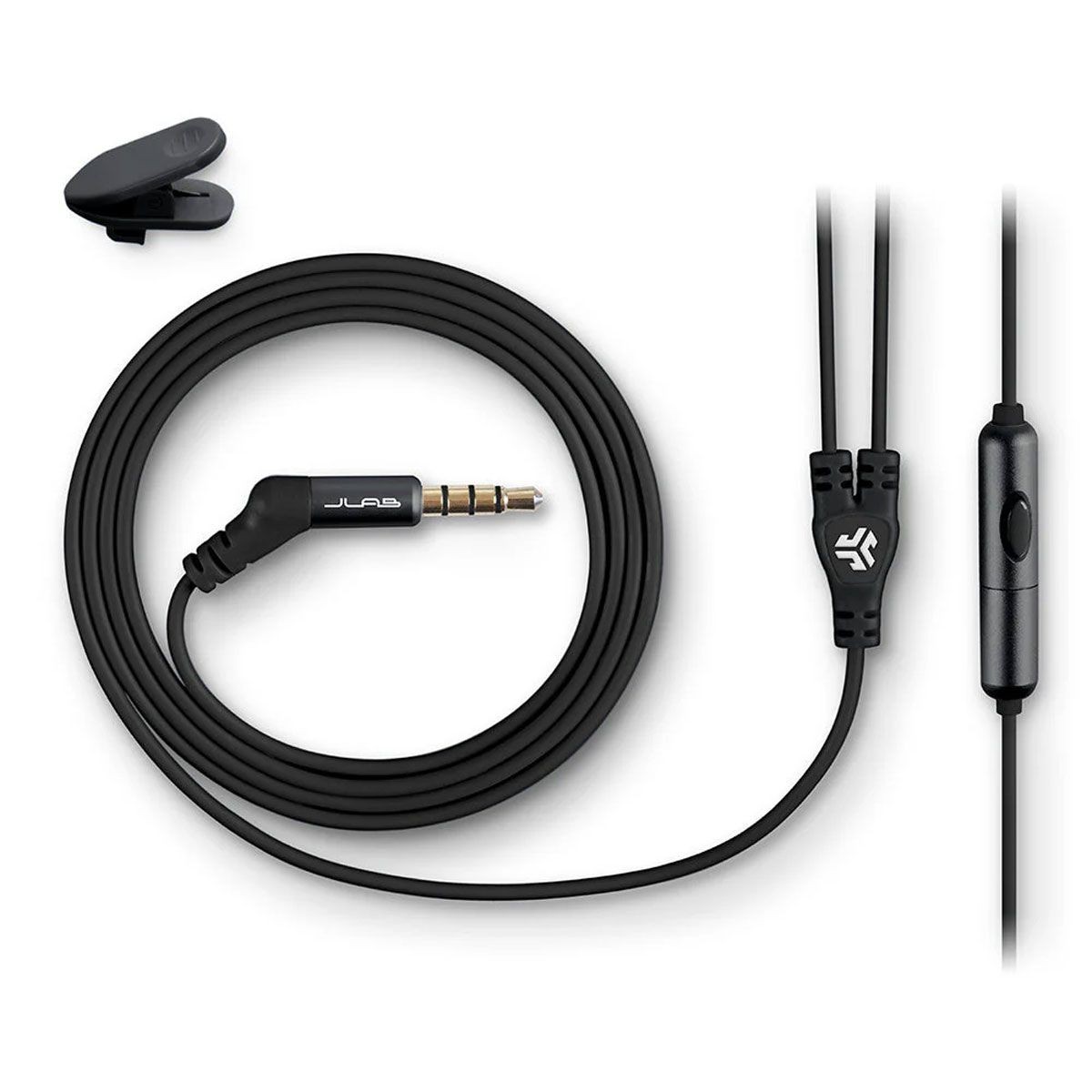 JLab Audio Wired Metal Earbuds with Microphone and Controls – Black
