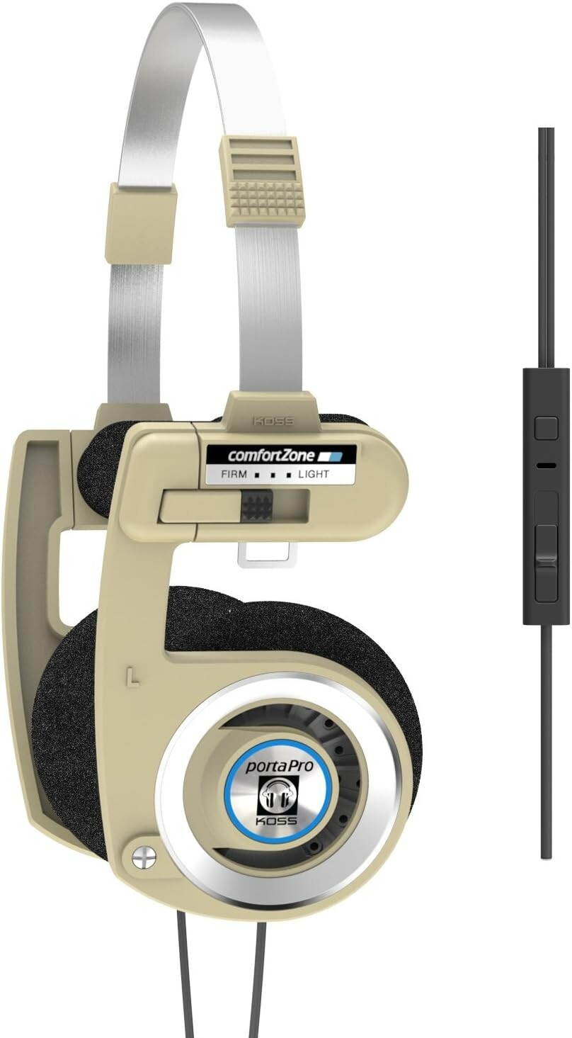 Koss Porta Pro Limited Edition Rhythm Beige Headphones With Microphone Volume