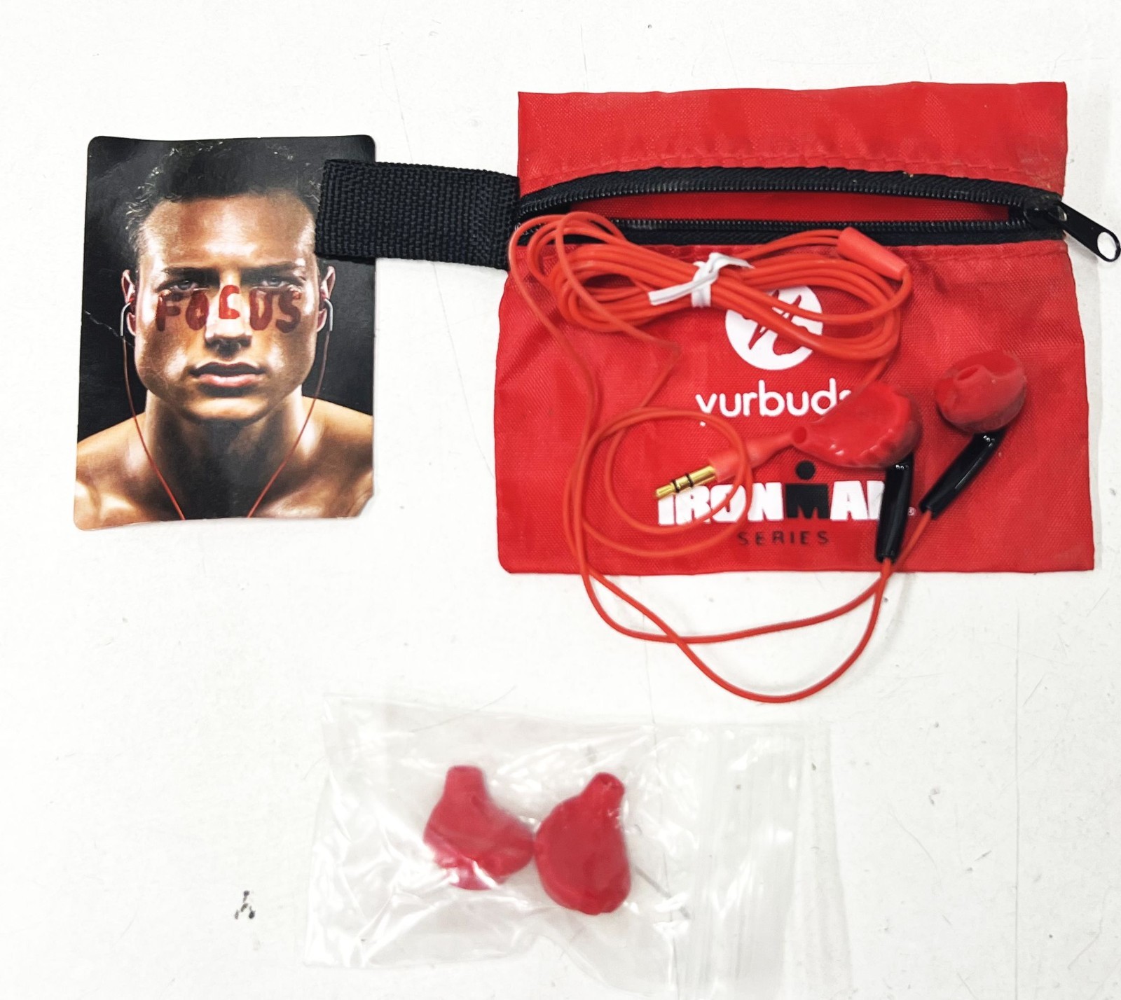 Yurbuds Focus Inspire Ironman Red Earbuds – Size 5 & 7 covers