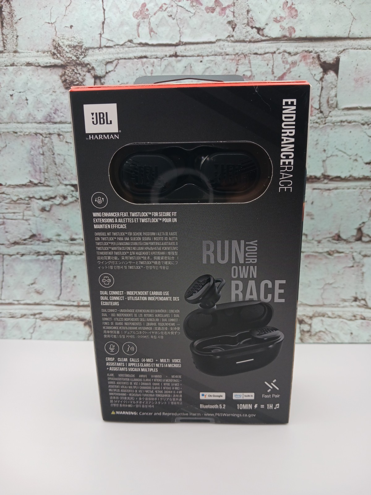 JBL Endurance Race TWS IP67 Waterproof Wireless Bluetooth Headset Earbuds Black