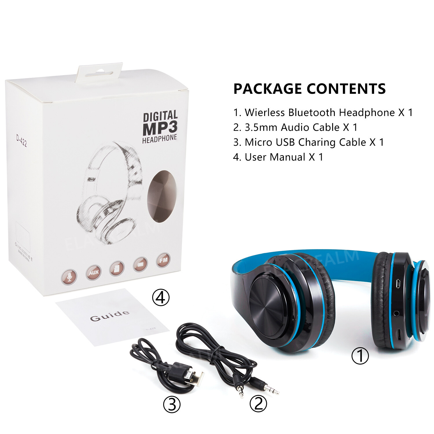 Bluetooth Headphones Over Ear Built-in Mic and Wired Mode for PC/Cell Phones/TV