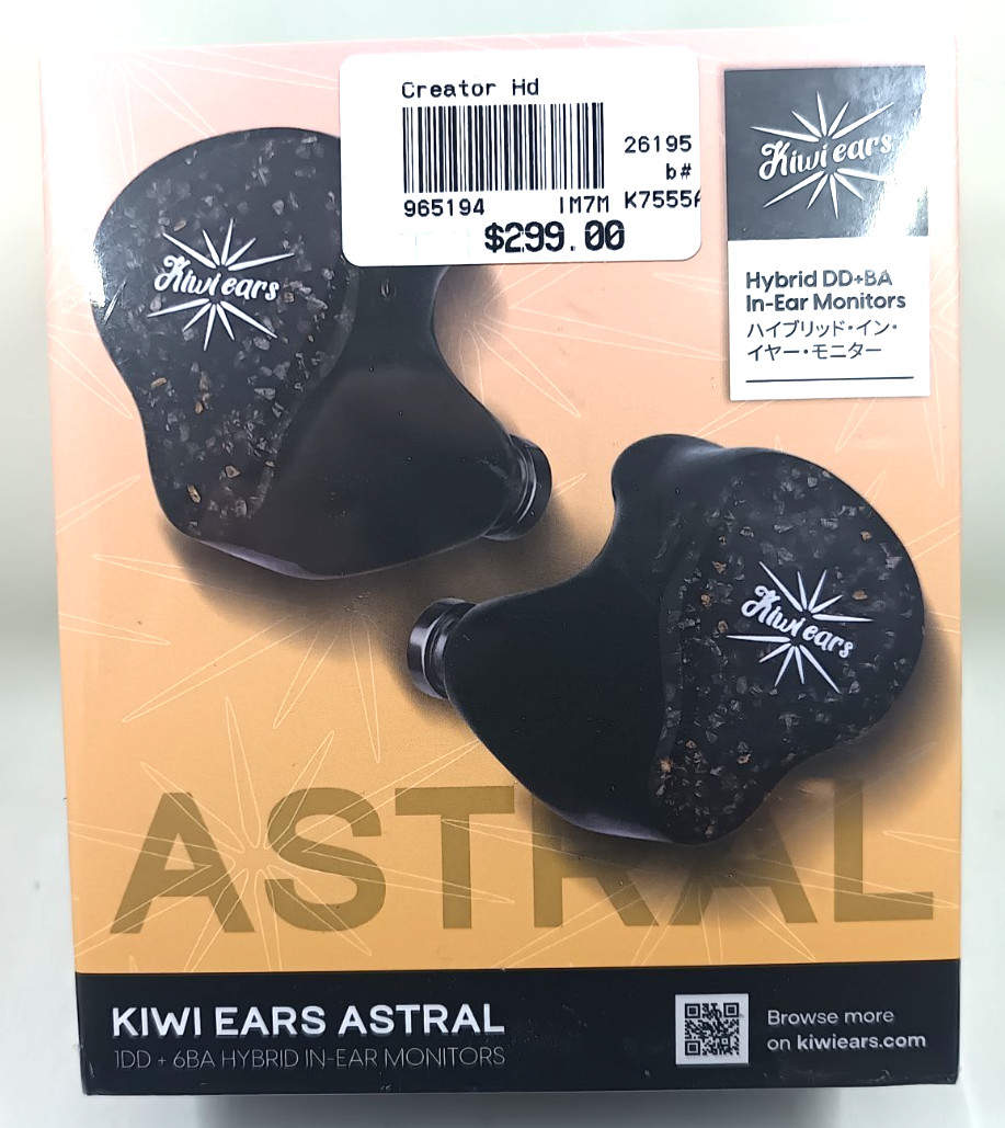 Kiwi Ears Astral 1DD + 6BA Hybrid In-Ear Monitors Brand New SEALED!
