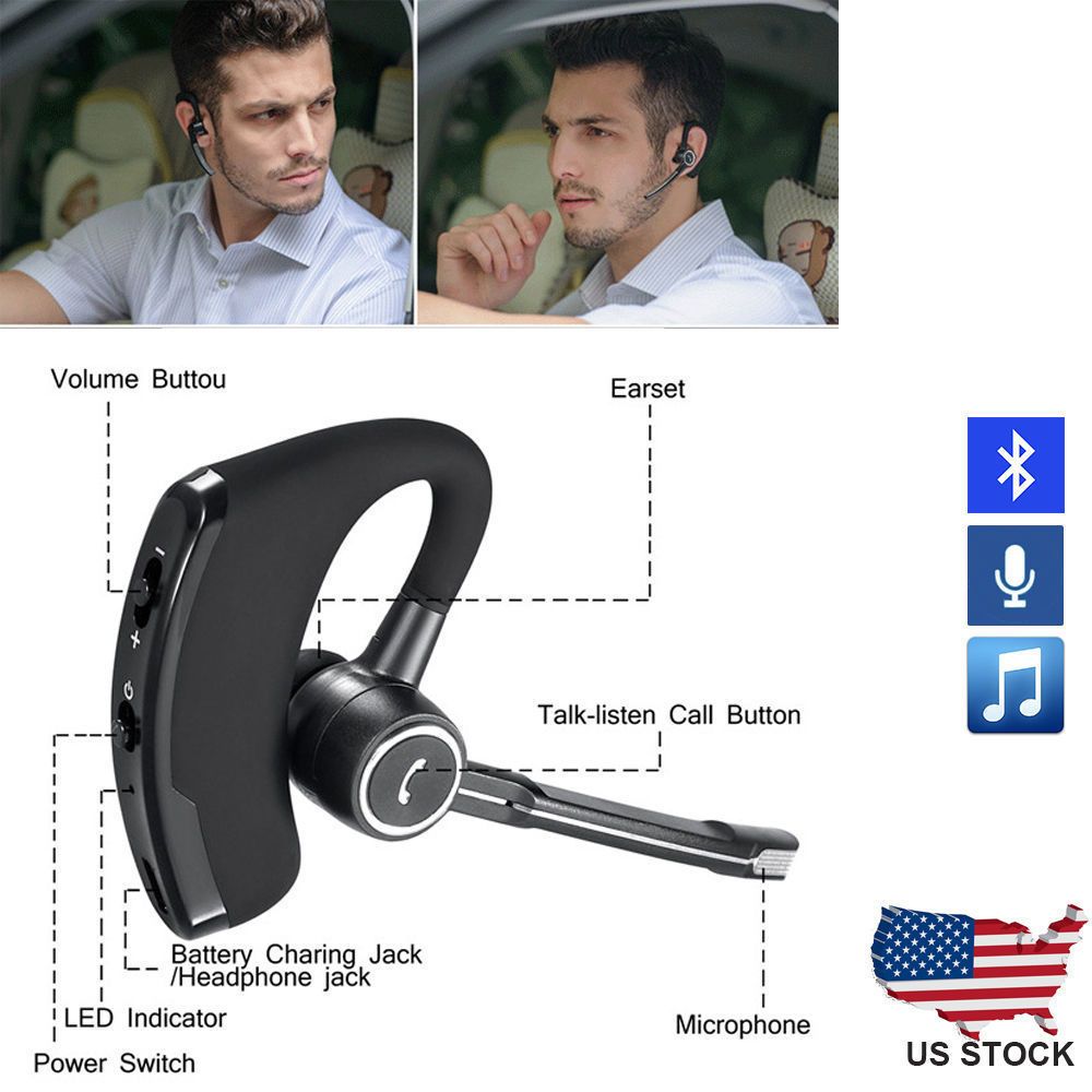 Wireless BT 5.3 Stereo Business Work Headset Earphone For iPhone Samsung