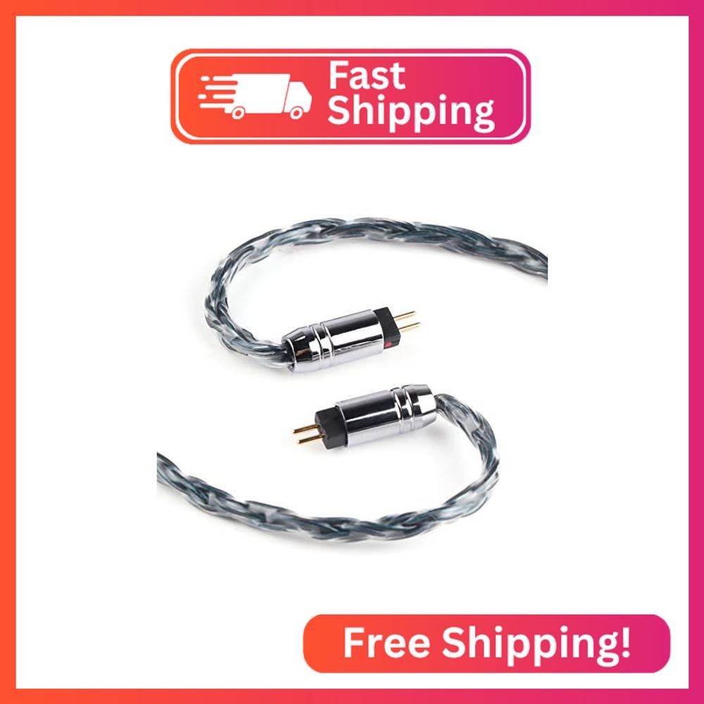 Linsoul Tripowin Zonie IEM Cable, 16 Core Silver Plated Earphone Upgraded Cords,