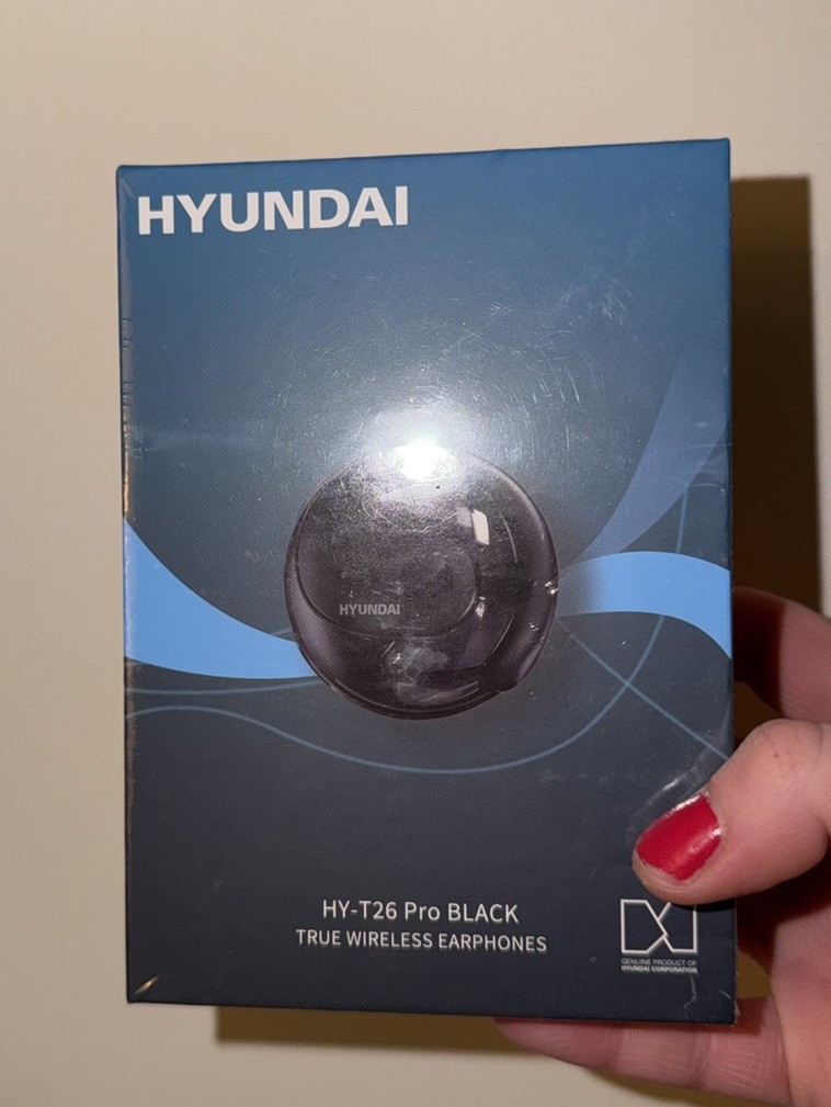 Hyundai HY-T26 True Wireless Earphones 5.4 Bluetooth w/Case & Cable Pro Black