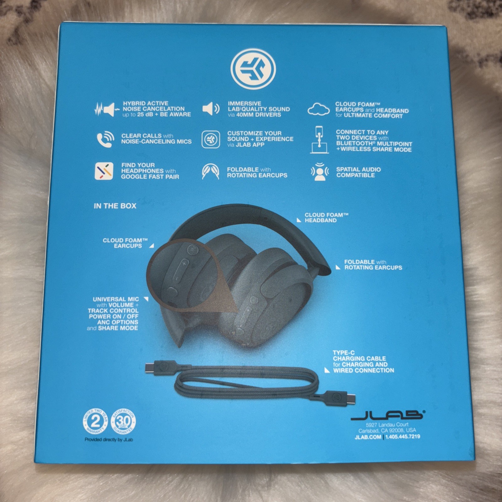 JLab JBuds Lux Sage Gray Noise Canceling Bluetooth Wireless Headphones Graphite