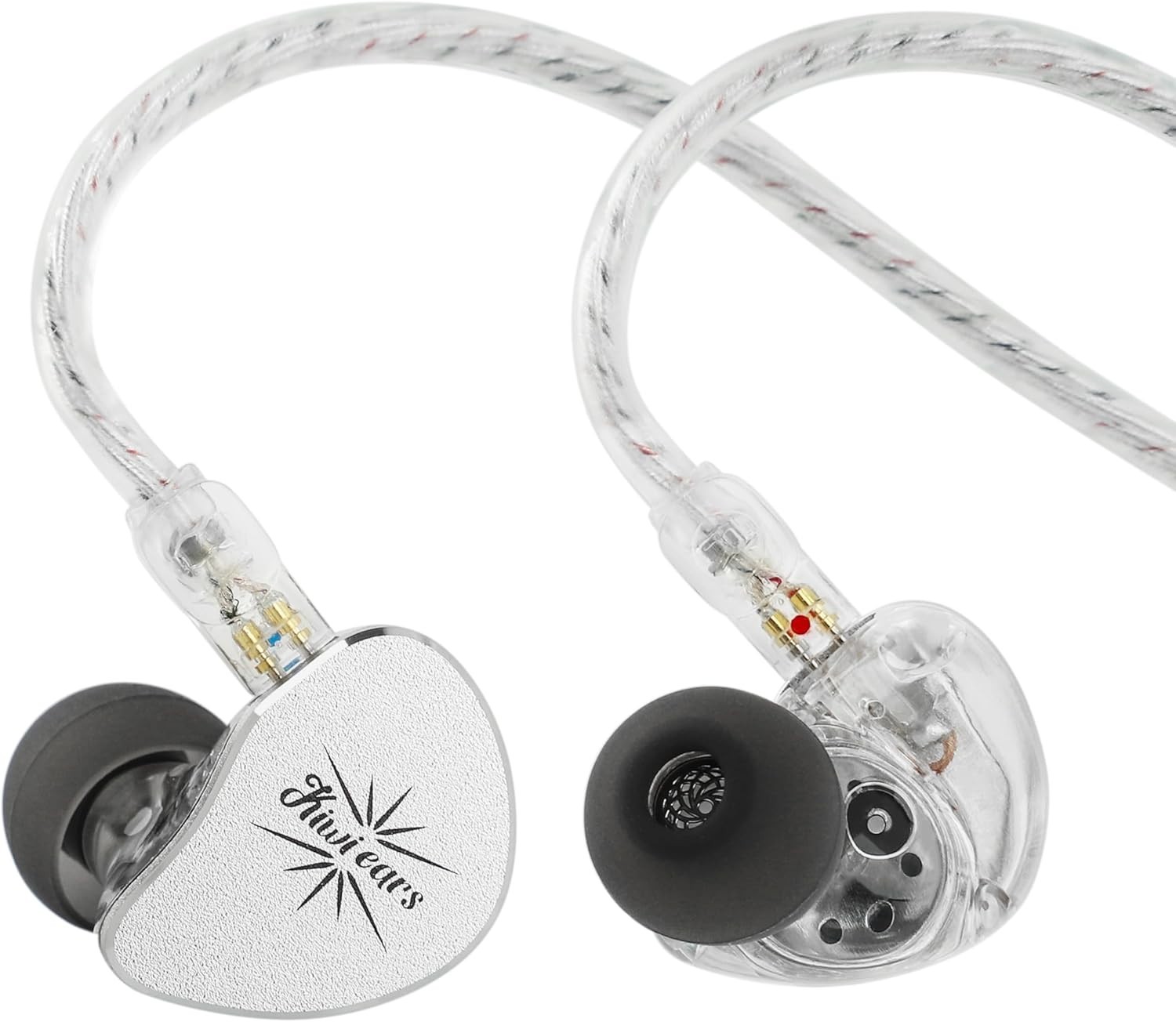 Kiwi Ears Belle In-Ear Monitor 10mm DLC Dynamic Driver Silver with Mic
