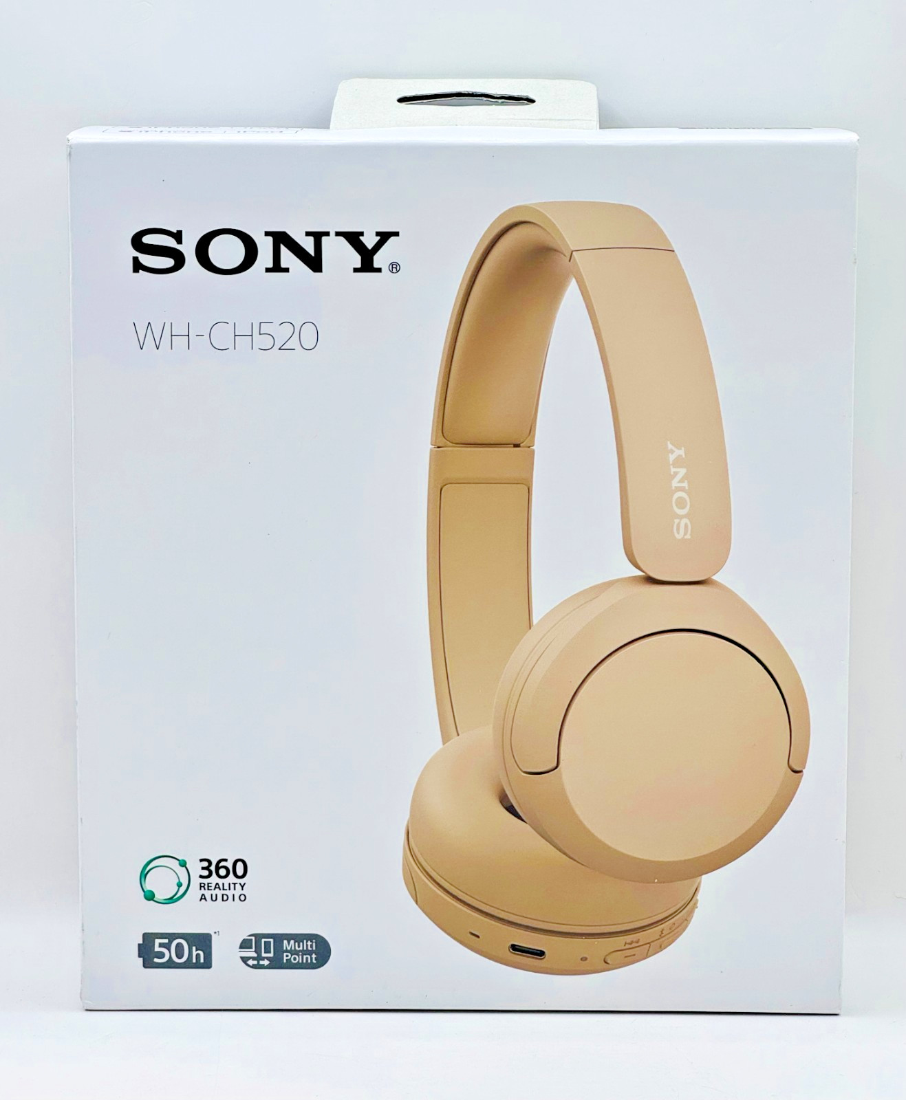 LOT OF 7 – Sony WH-CH520 Wireless On-Ear Bluetooth Headphones, Cappuccino – NEW