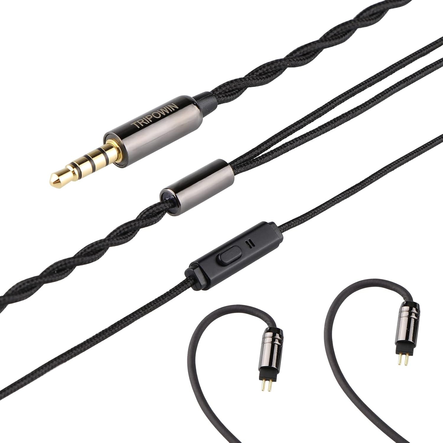 4N OFC in Ear Monitor Cable, 3.5mm Plug, 1.25m
