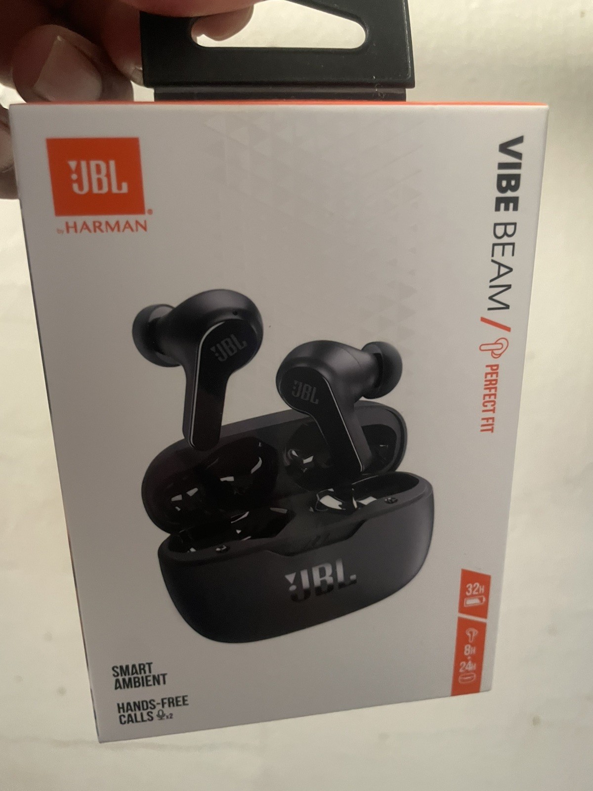 JBL Vibe Beam True Wireless Bluetooth Earbuds – Black