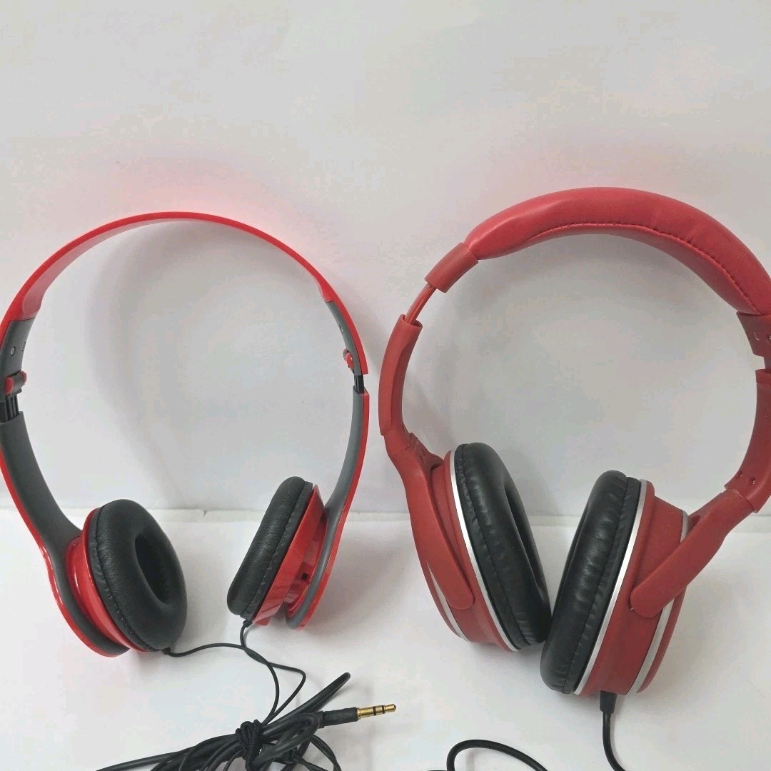 Coby Wired Headphones & Bacardi Promo Over Ear Stereo Headset Lot Working