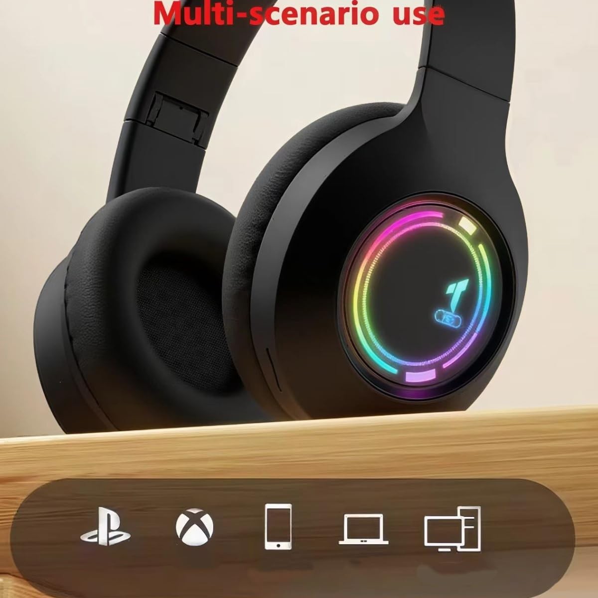 Bluetooth Headphones Over Ear,Wireless Headphones Low Latency, Hands-Free Cal…