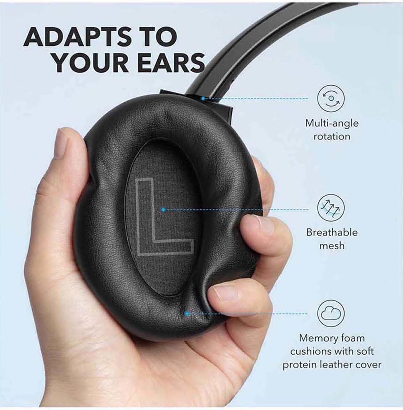 Soundcore Life Q20 Wireless Over-Ear Headphones ANC Bluetooth Headset|Refurbish