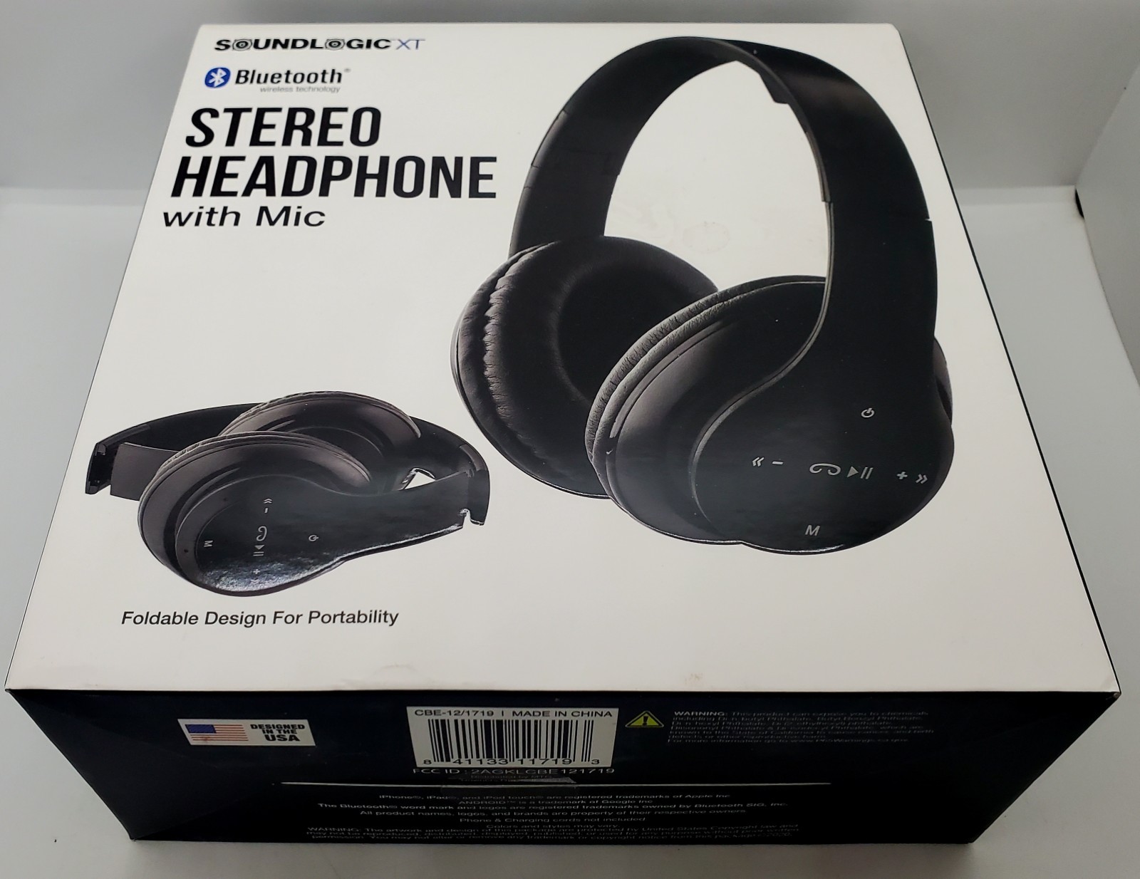Brand New! Soundlogic XT Wireless Bluetooth HeadPhones With MIC Black Mint! 🎧🎶