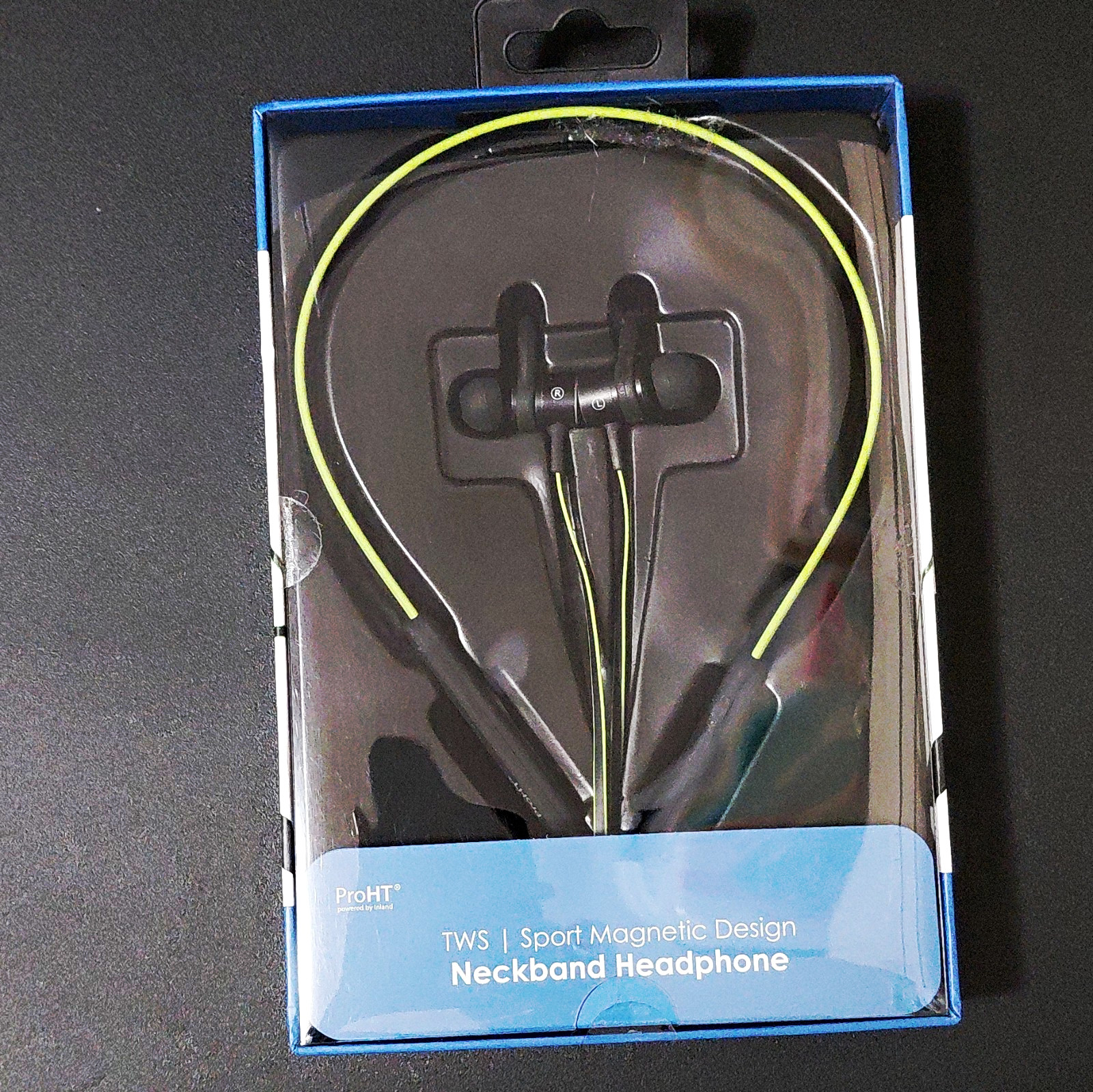 ProHT Sport Bluetooth Neckband Earbuds Noise Isolation Black/Green