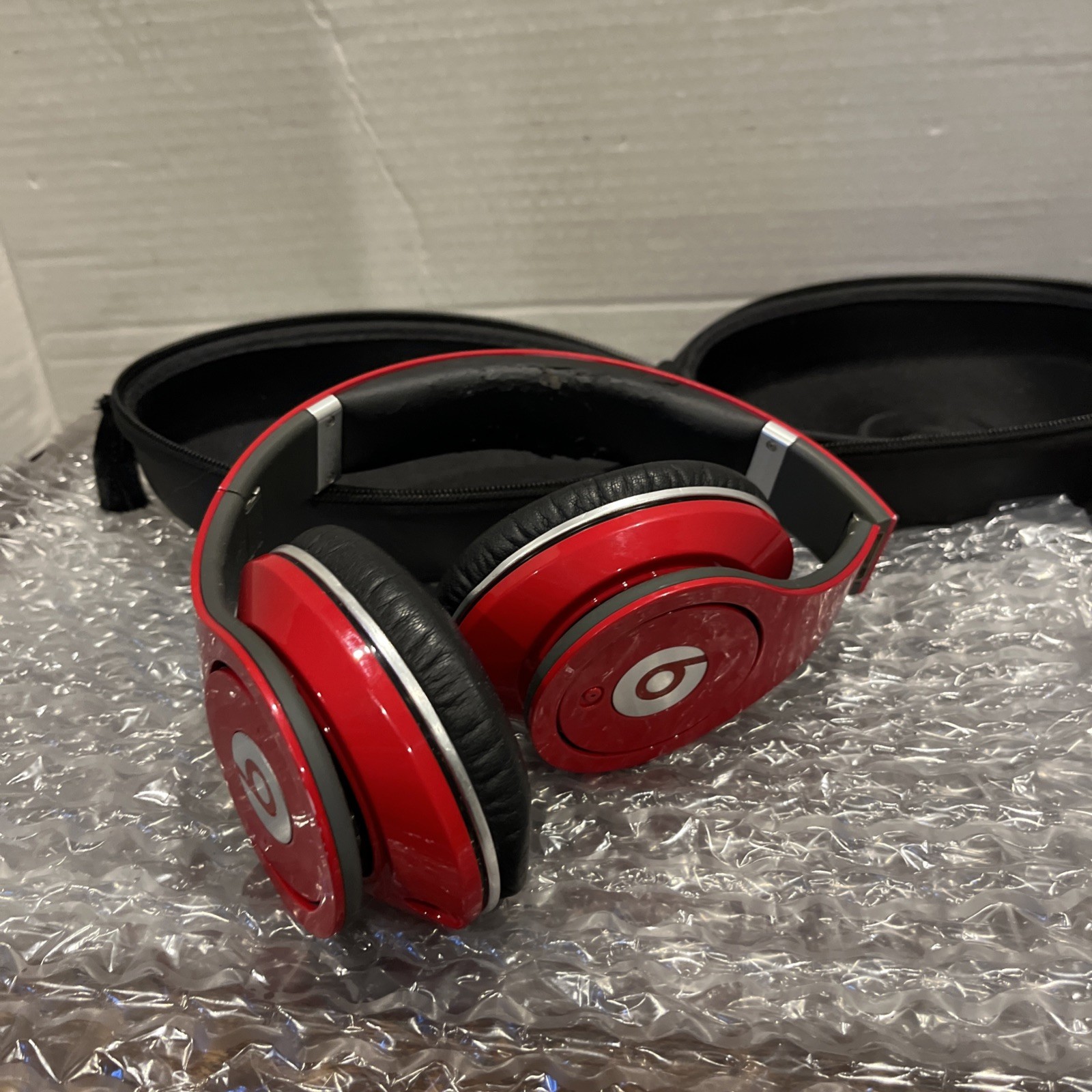 beats monster Studio headphones Red And Black With Case