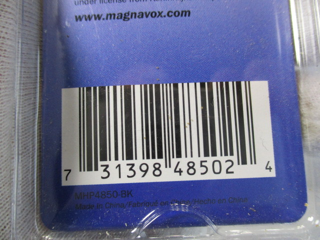NEW – Black Color MAGNAVOX Shuffle in Ear Headphone Clear Bass Ear Buds NOS