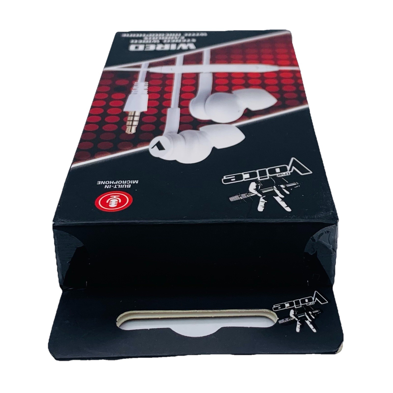 The Voice: Stereo Wired Earbuds with Microphone White 3.5mm Headphones – Sealed