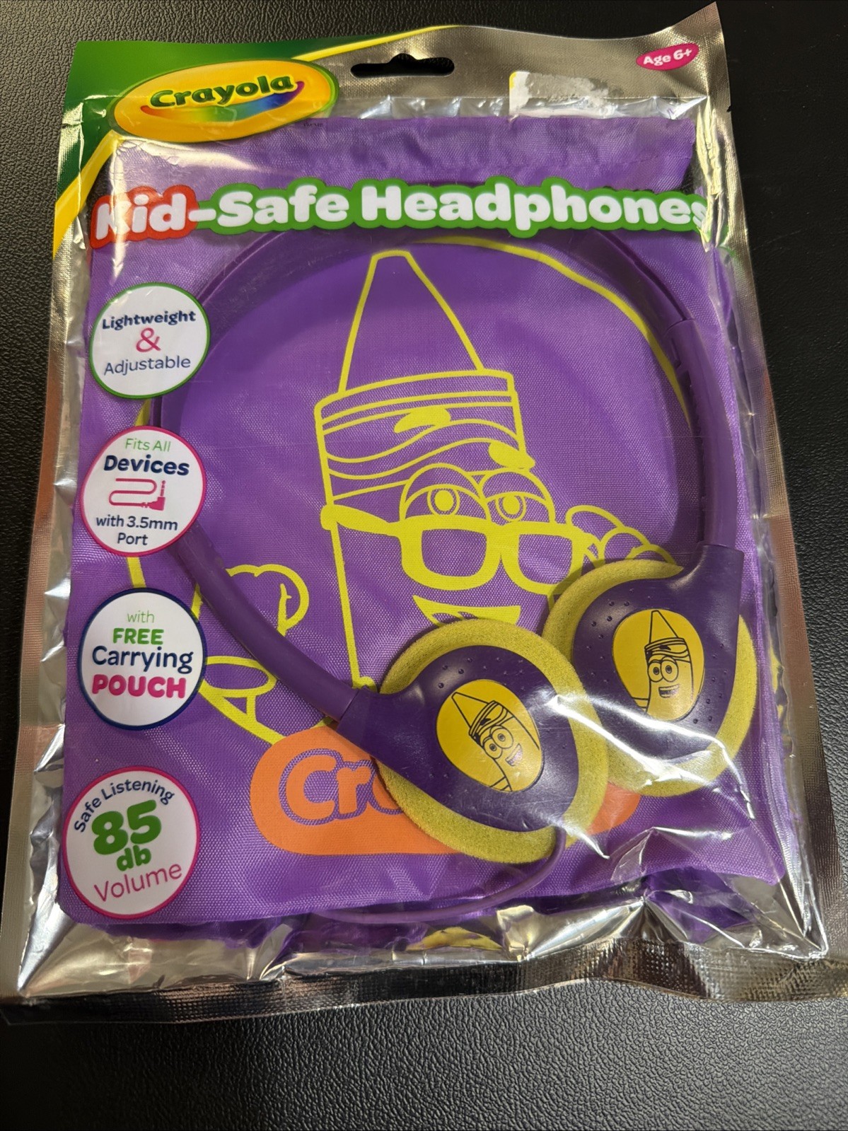 Crayola Kid Safe Headphones With Carrying Case NWT Never Used / Opened