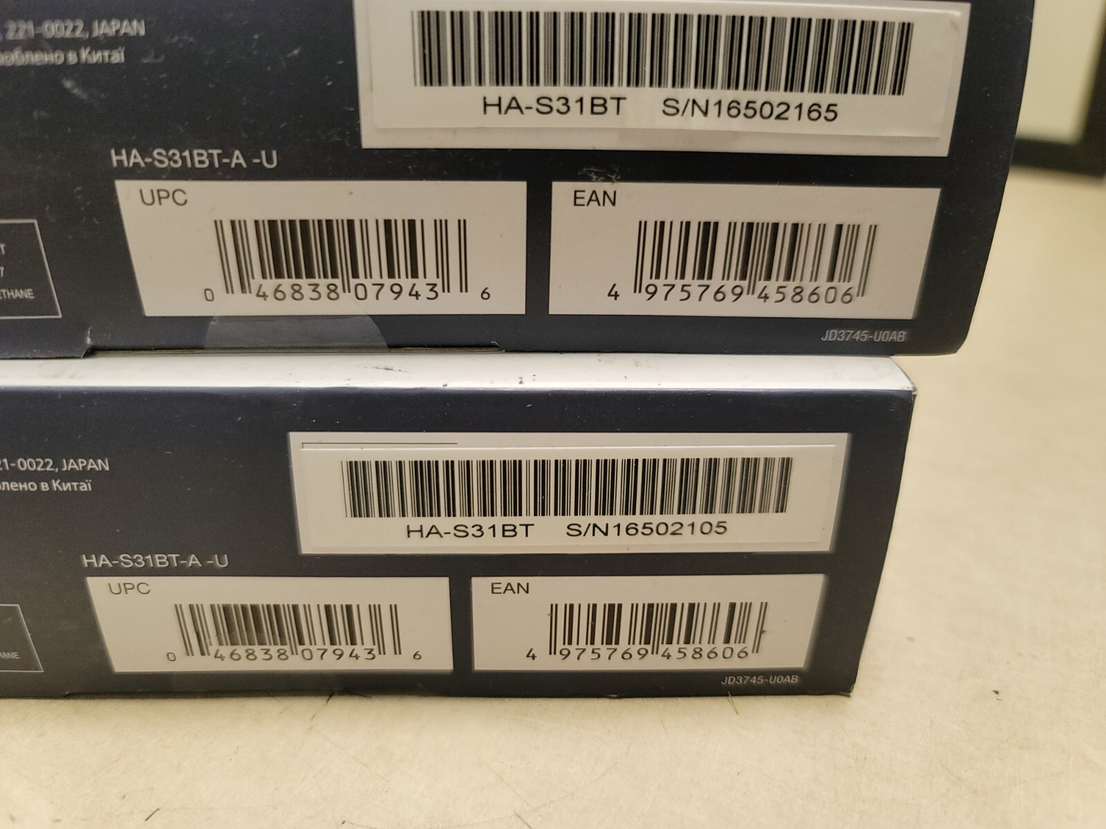 Lot of 6 JVC HAS31BTA Foldable Headphones Bluetooth On Ear Mic Remote (Blue)