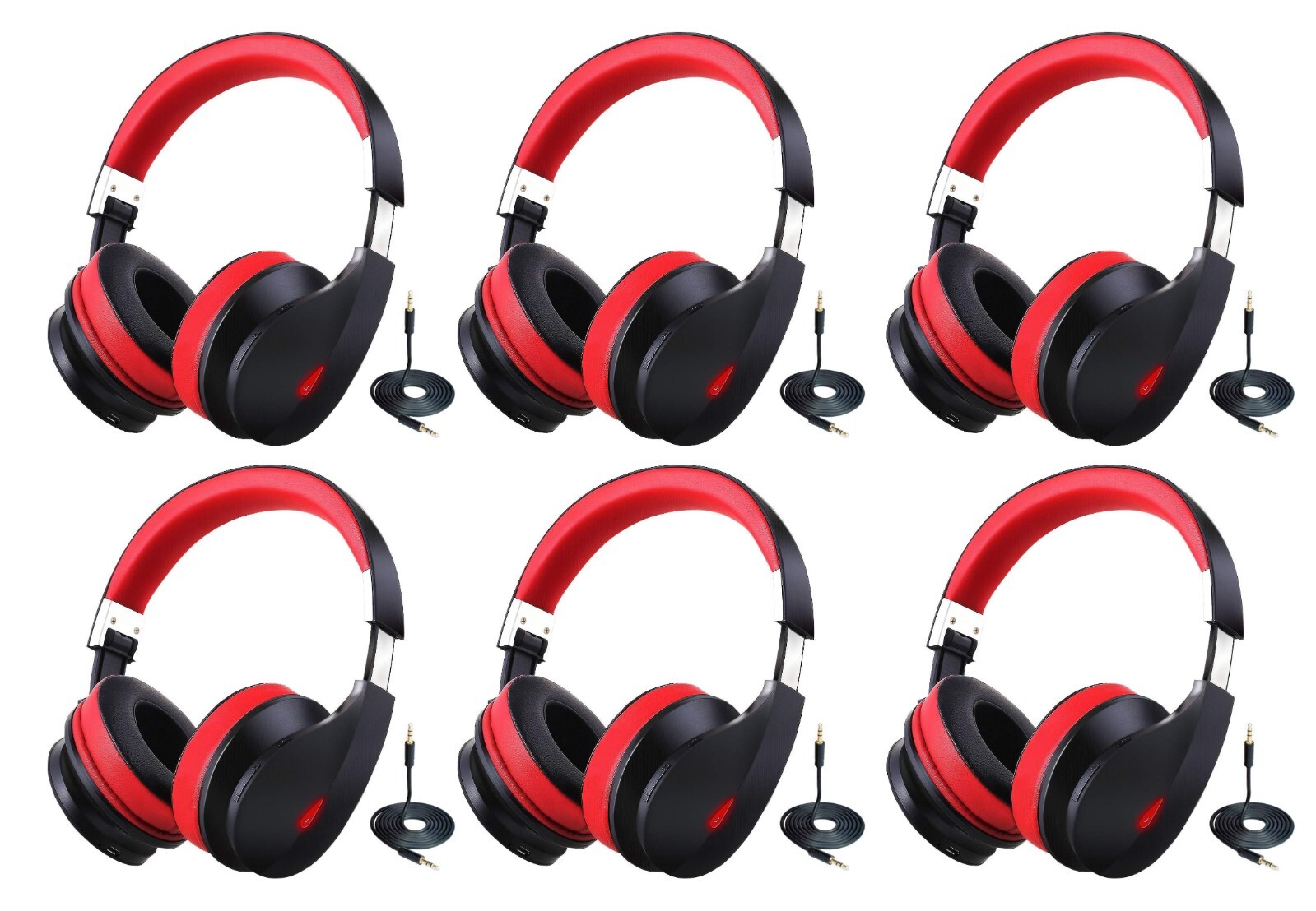 6x Ausdom AH2 Stereo Bass Foldable Wireless Wired Headphone w/ Microphone
