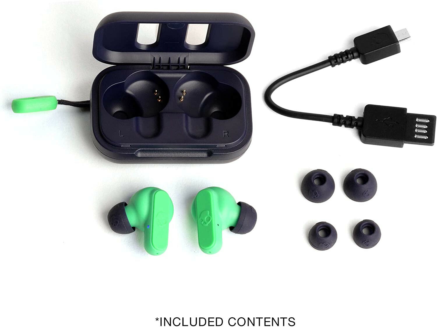 Skullcandy Dime True Wireless in-Ear Earbuds – Dark Blue/Green