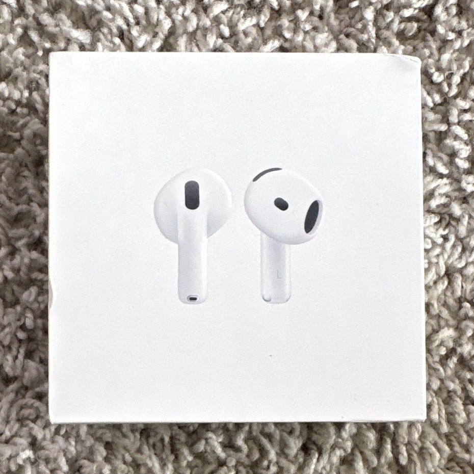 Apple AirPods 4 Wireless Bluetooth In-Ear Earbuds w/ USB-C Case White MXP63LL/A