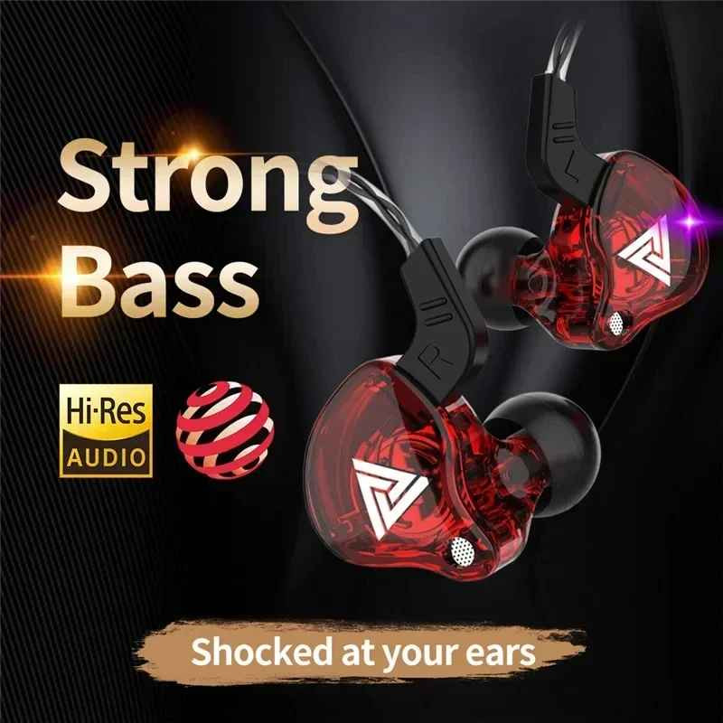 QKZ AK6 Wired In-Ear Earphones 3.5mm HiFi Bass Stereo Headset Mic