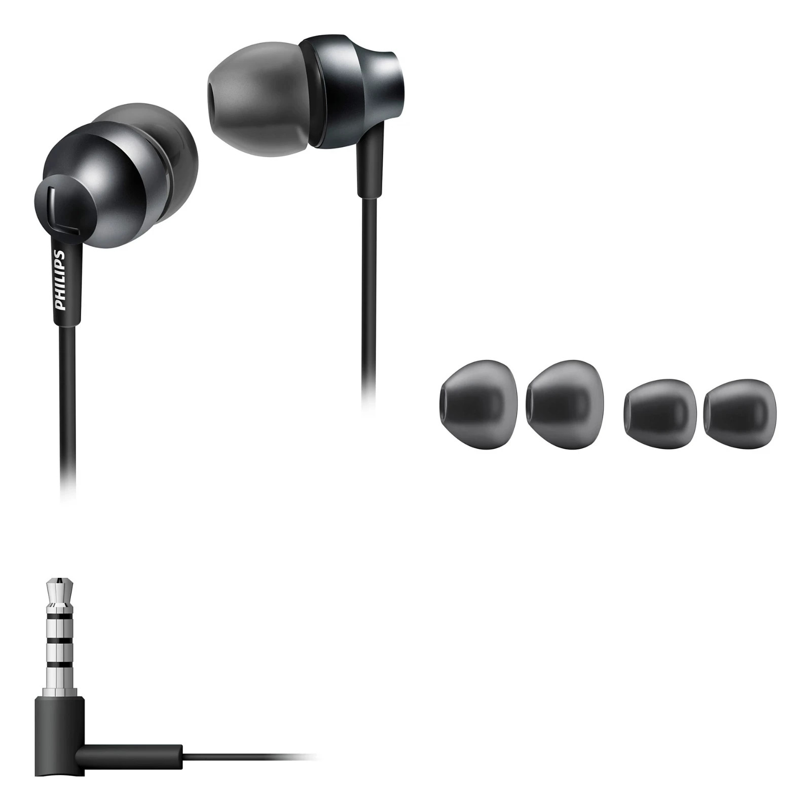 Philips MyJam Chromz SHE3850SG/27 In-Ear Headphones Silver Grey 3.5mm Wired NEW