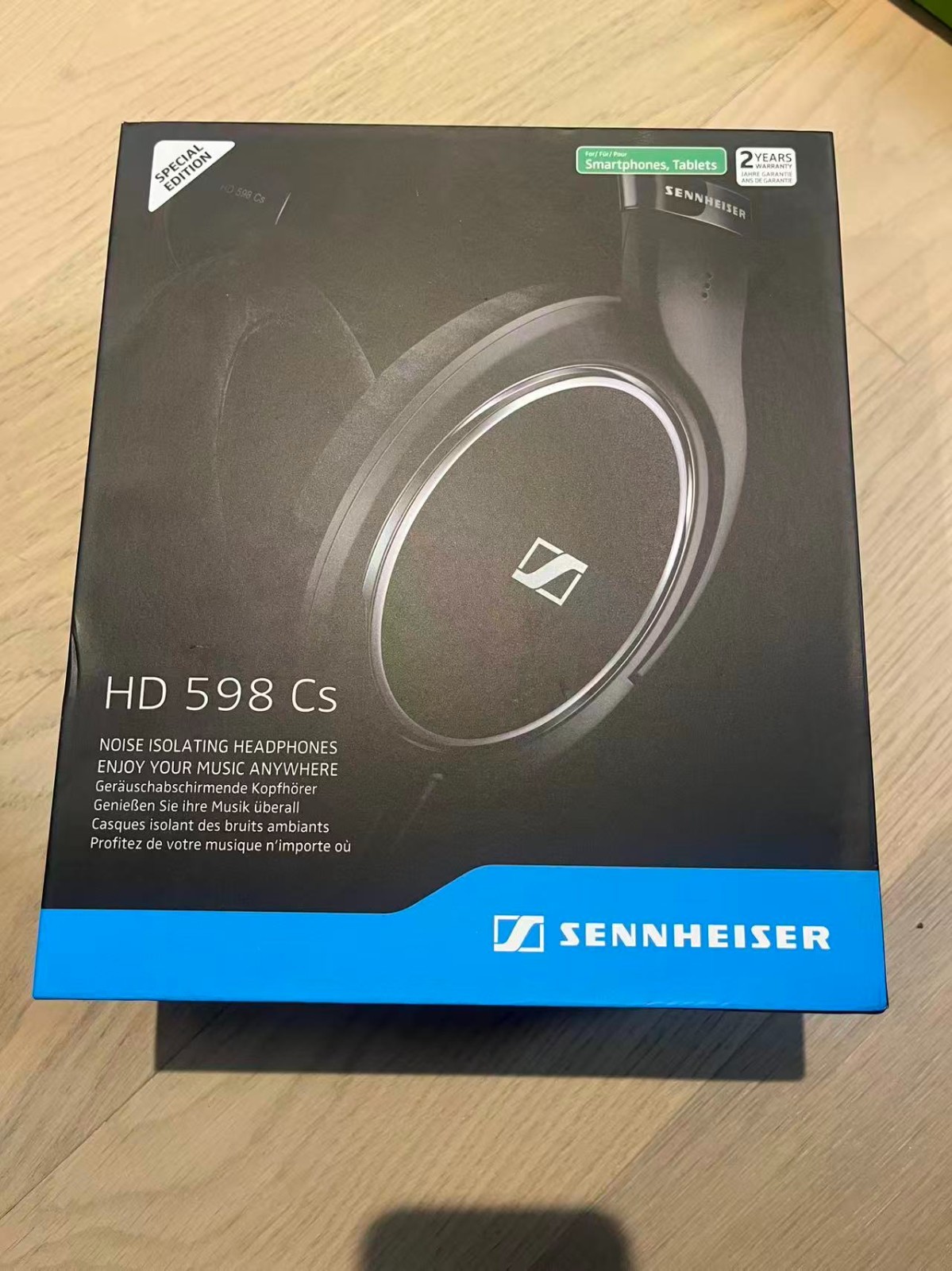 Brand new Sennheiser HD598Cs Over-Ear Headphones Genuine noise isolating