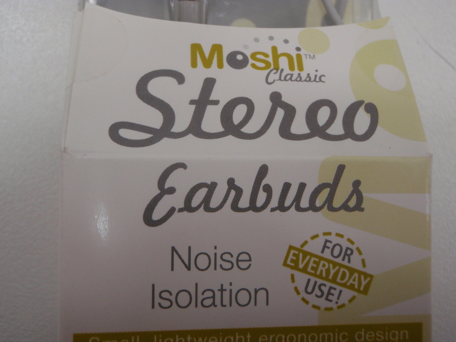 MOSHI STEREO NOISE ISOLATION EARBUDS IN EAR EARPHONES EAR PHONES HCBB CLASSIC