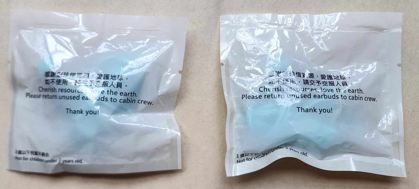 2 Pair EVA Air Airline Airplane Earbuds – Brand New Sealed