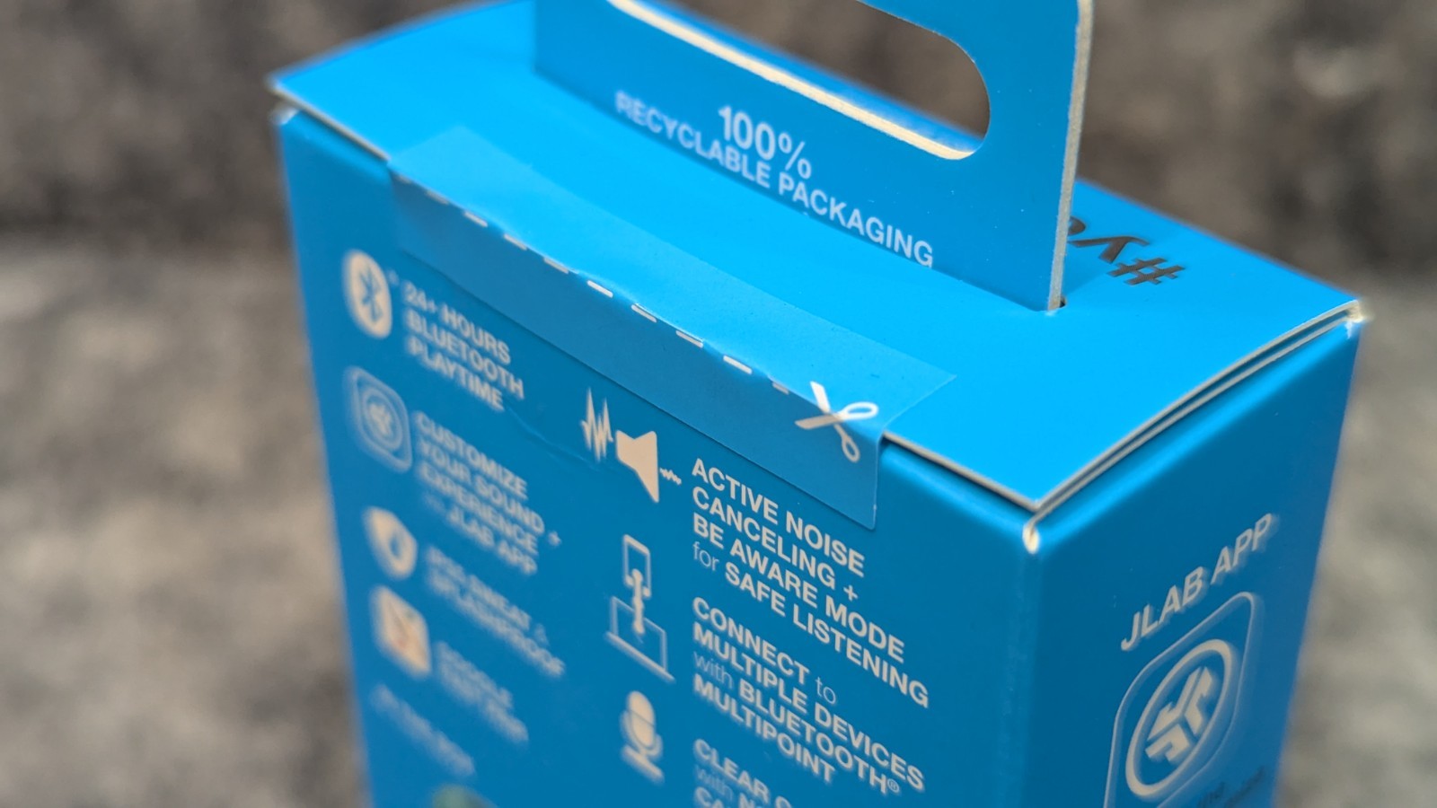 JLab Go Pop ANC True Wireless Bluetooth Earbuds – Transparent/Clear Teal 🔥New🔥