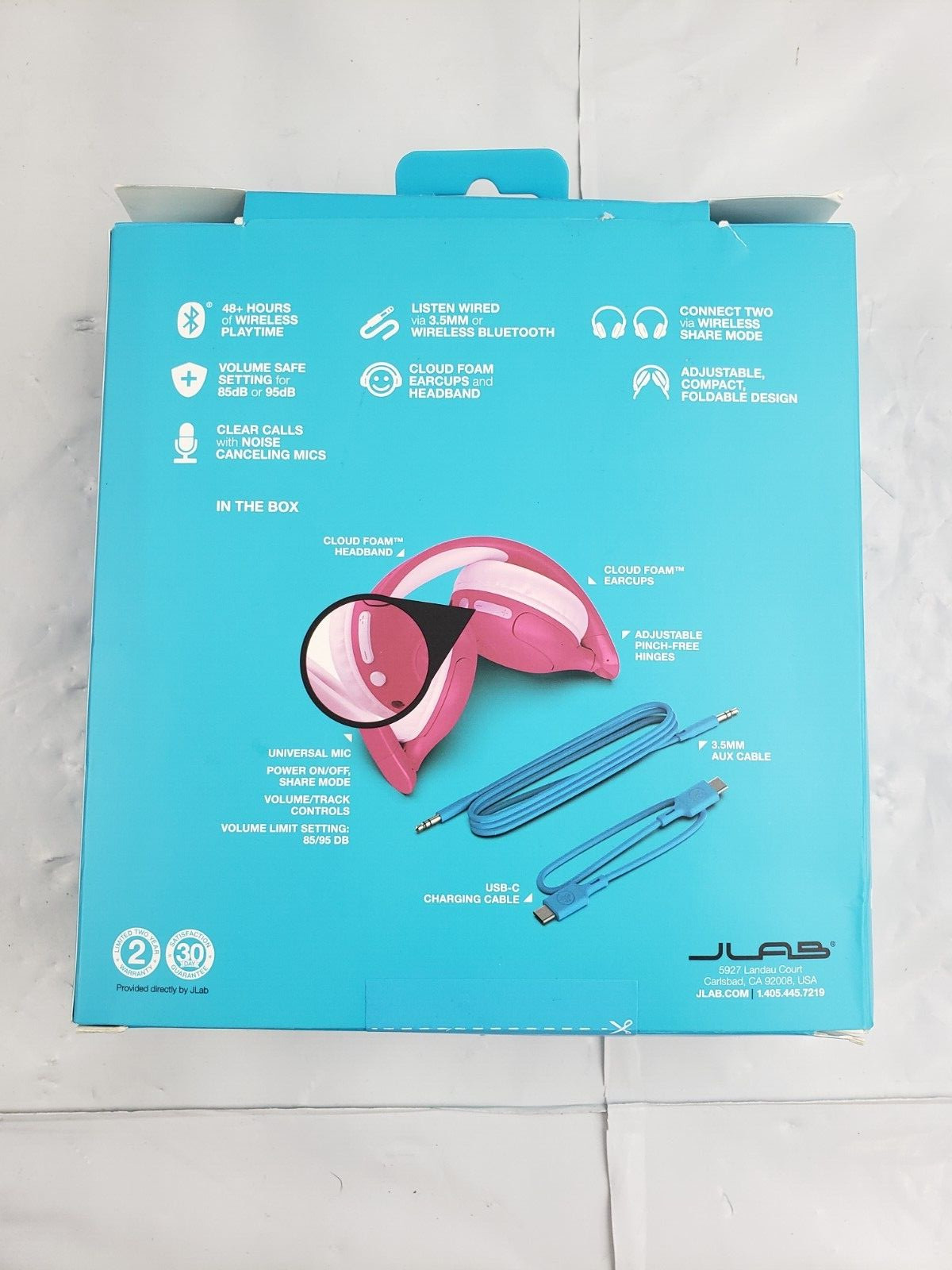New JLab JBuddies POP 2 in 1 Wireless Bluetooth Wired Kids On-Ear Headphones