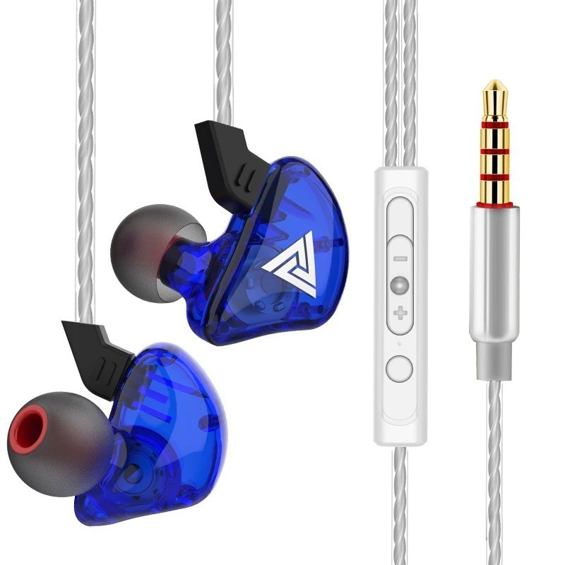 QKZ AK6 Wired In Ear Earphones with Mic 3.5mm Stereo Bass Headphones