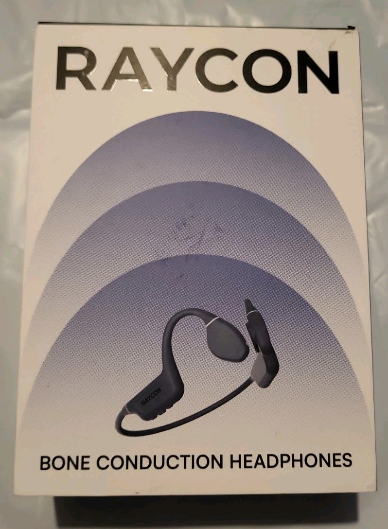 Raycon Bone Conduction Headphones Bluetooth Open Ear Gray New Open Box IP68