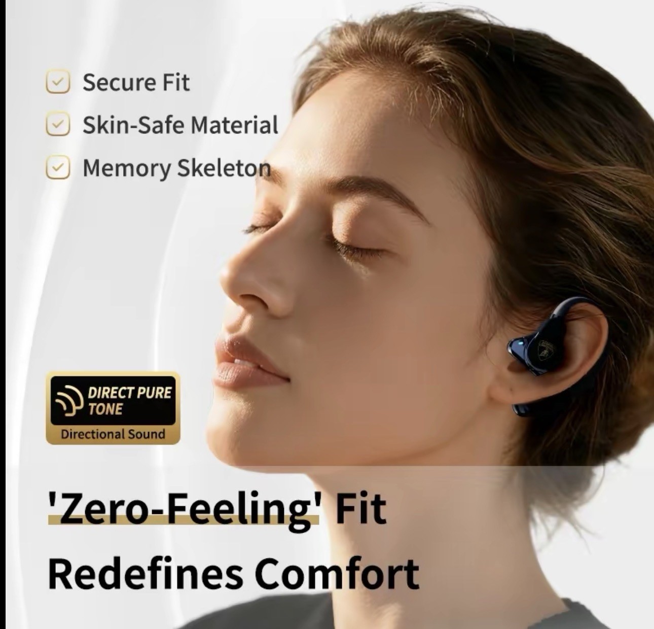 Lamborghini Sport Ear Hook Audifonos Bluetooth 6.0 Headphones