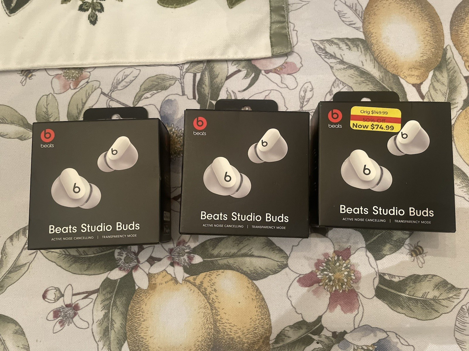 Beats Studio Buds True Wireless Noise Cancelling Bluetooth Earbuds – White