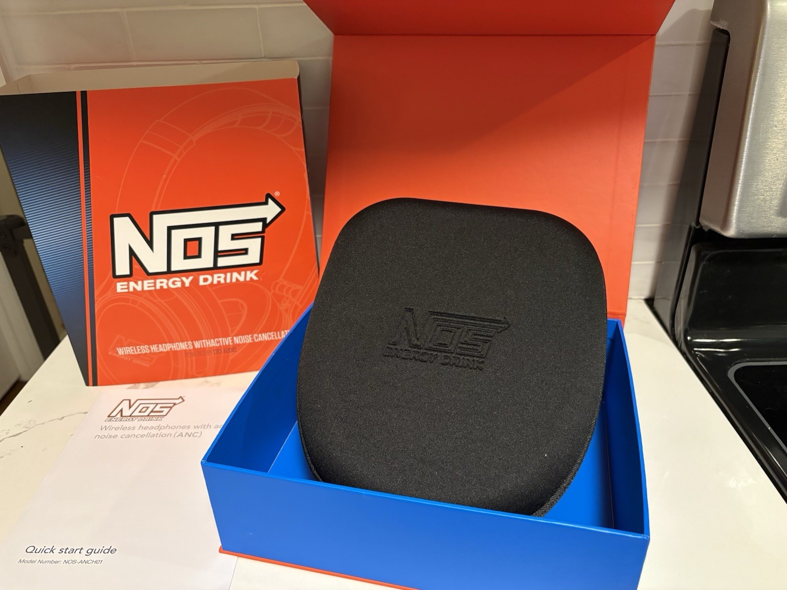 NOS Energy Drink Ltd Wireless Headphones~ Active Noise-Cancel Technology NEW!