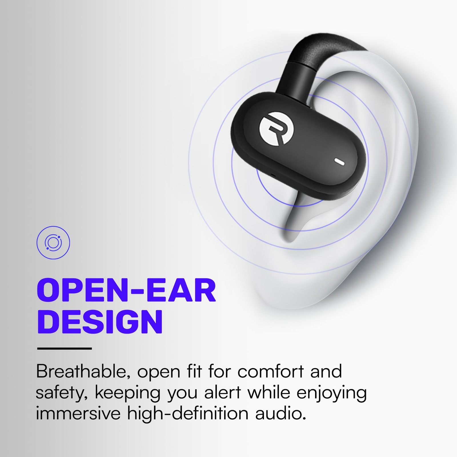 Fitness Open Ear Earbuds – Open Ear Headphones, Earbuds Wireless Bluetooth, R…