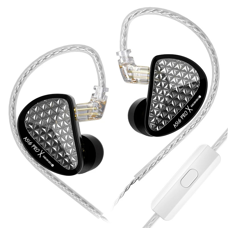 KZ AS16 PRO X In-Ear Monitors 8 Balanced Armature Drivers HiFi Earphones