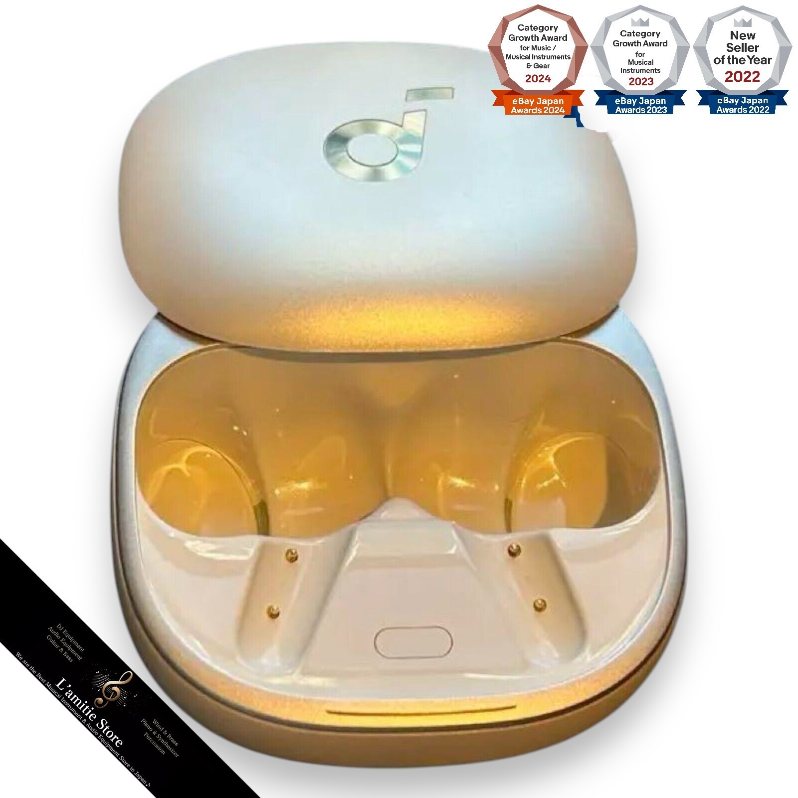 Anker Soundcore Liberty 4 Wireless Earphones Bluetooth 5.3 Champagne gold Used