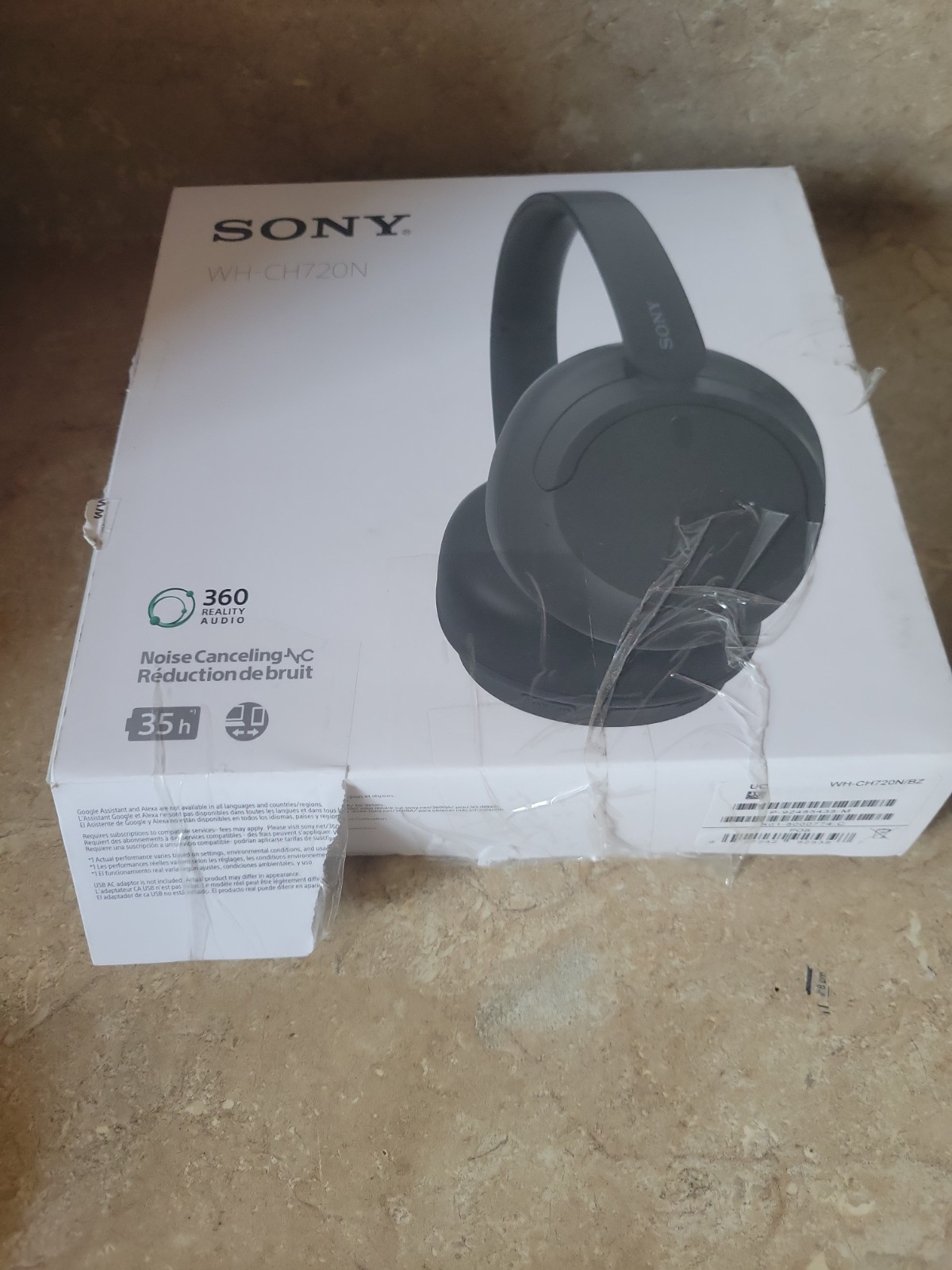 Sony WH-CH720N Black Wireless Bluetooth Noise Cancelling Stereo Headphones