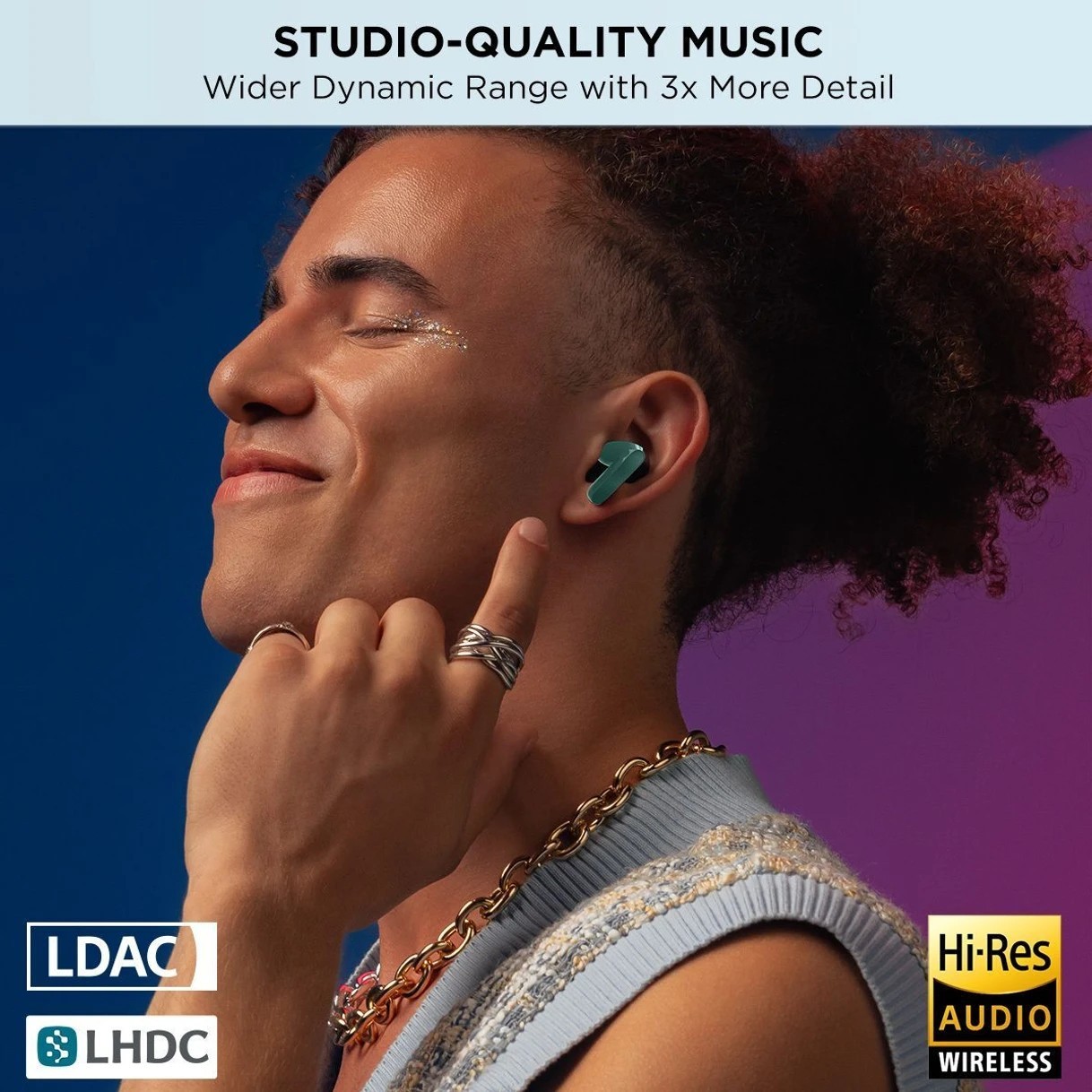 Motorola Moto Buds Bass |Hi-Res Audio & LDAC | 12.4mm Drivers |50dB True ANC FSS