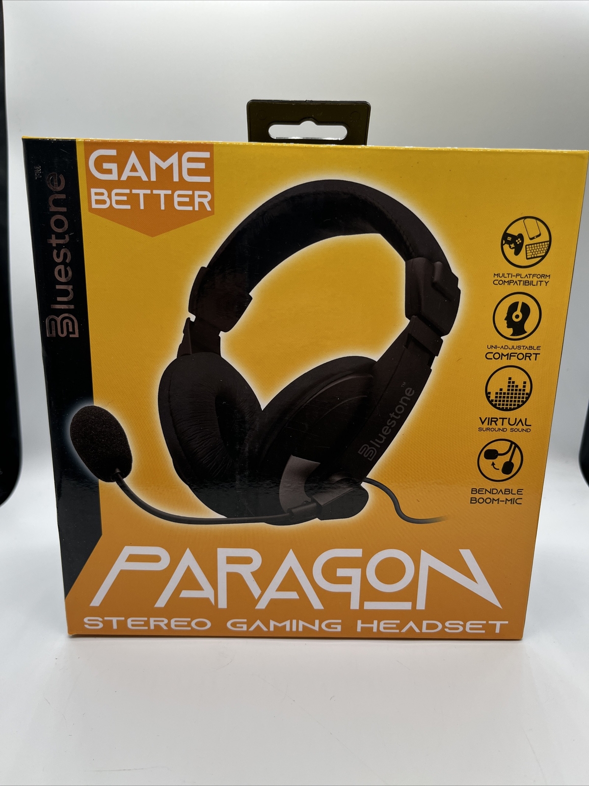 Paragon Stereo Gaming Headphones with Microphone in Black Bluestone Game Better