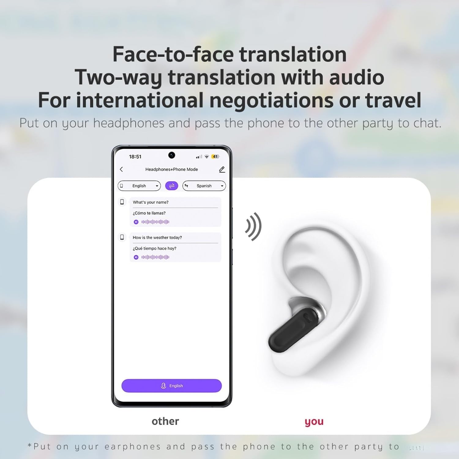 Auriculares De Traducción en Tiempo Real Traductor AI 135 Idiomas Audifonos 2025