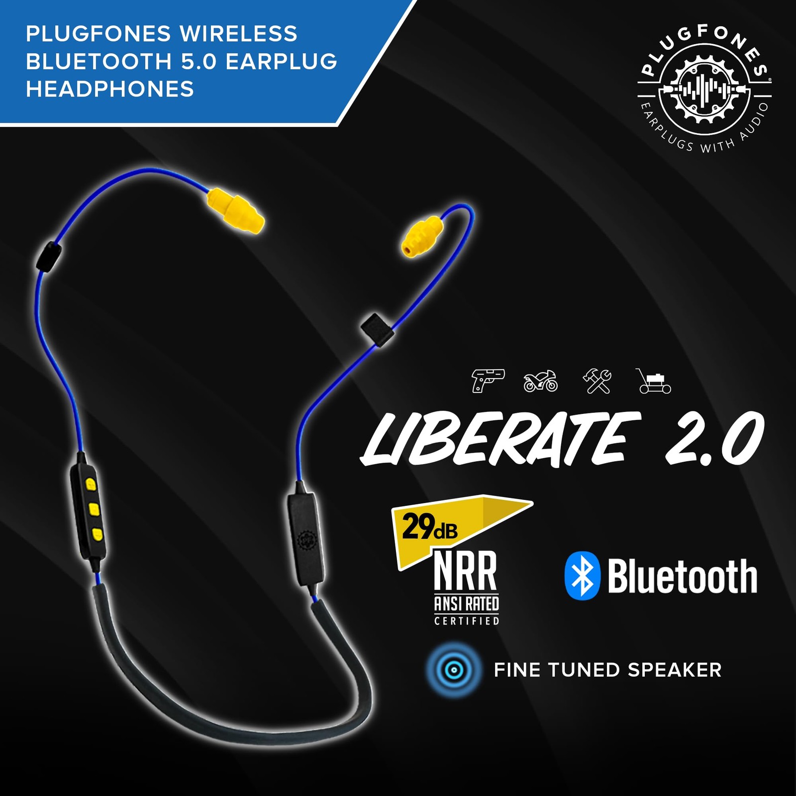Bluetooth Noise Reducing Earbuds with Mic Comfortable OSHA Compliant Sound