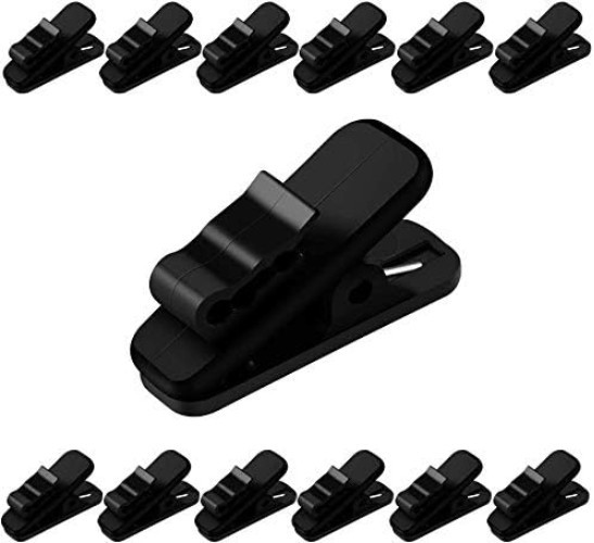 Lightweight 1-Inch Headphone Clips – Cord Management for Everyday Use, 12 Pcs